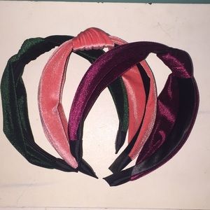 Velvet Headbands 3 Pk